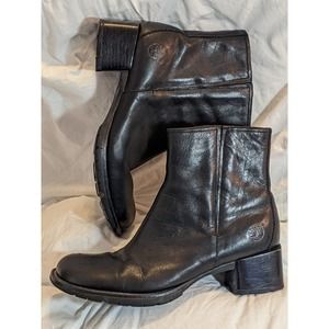 NWOT TIMS! TIMBERLAND BLACK LEATHER STREET NEAT DOUBLE ZIP BOOTS! SIZE 8.5